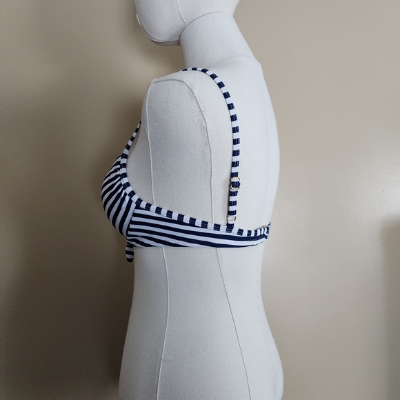 Blue/White Striped Swimsuit Top, Women's Small - Picture 6 of 13